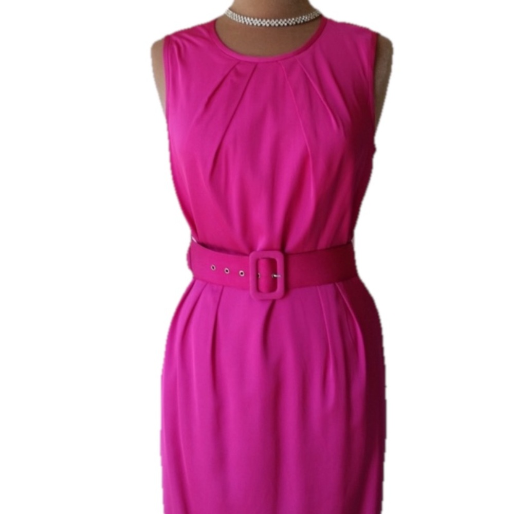 Trina Turk Kentucky Derby Dress Hot Pink with Square Belt - Sz 6